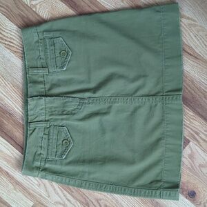 Women's J.Crew Green Khaki Skirt, Size 4